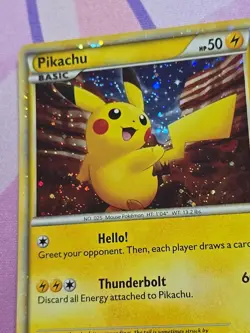 2010 Pokemon- Pikachu (JAPANESE) #PW1 World Collection Holo MP See Pics - Image 2