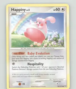 HAPPINY 76/127 COMMON PLATINUM POKEMON LIGHTLY PLAYED - Image 2