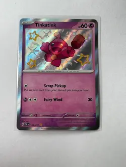 TINKATINK 165/091 SHINY RARE PALDEAN FATES POKEMON NEAR MINT - Image 2