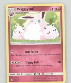 WIGGLYTUFF 135/214 RARE UNBROKEN BONDS POKEMON LIGHTLY PLAYED - Image 2