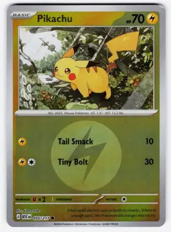 PIKACHU (ENERGY PATTERN) 055/217 ASCENDED HEROES POKEMON REVERSE HOLO NM/M - Image 1