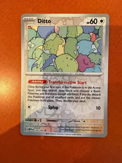 DITTO 132/165 RARE 151 REVERSE HOLO NEAR MINT - Image 2