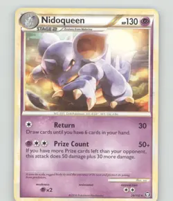 NIDOQUEEN 28/102 RARE HGSS TRIUMPHANT POKEMON LIGHTLY PLAYED - Image 2