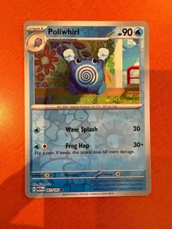 POLIWHIRL 061/165 COMMON 151 REVERSE HOLO NEAR MINT - Image 2