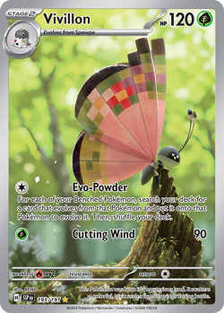 VIVILLON 193/191 ILLUSTRATION RARE SURGING SPARKS POKEMON NEAR MINT - Image 1