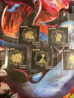 Pokemon Striking Popping Candy 24k Gold Plated Sticker Lot (7) - Image 2