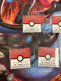 Pokemon Striking Popping Candy 24k Gold Plated Sticker Lot (7) - Image 5