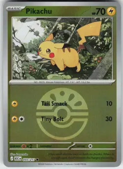 Pikachu (Friend Ball) 055/217 Common Ascended Heroes Pokemon Reverse Holo NM - Image 1