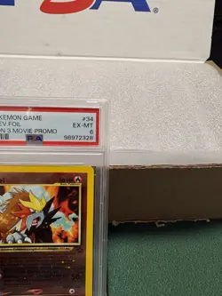 2001 Pokemon Game Entei Reverse Foil Pokemon 3 Movie Promo #34 PSA 6 EX-MT - Image 3