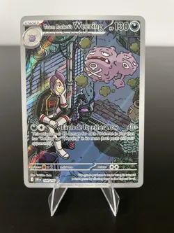 Team Rocket's Weezing 199/182 Illustration Rare Destined Rivals Pokemon TCG NM - Image 1