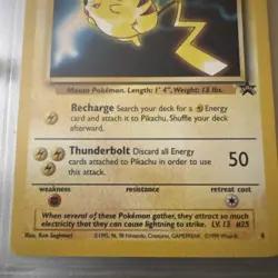 WOTC Black Star Pikachu Gold Lightning Bolt Stamp Movie Promo #4 Pokemon - Image 3