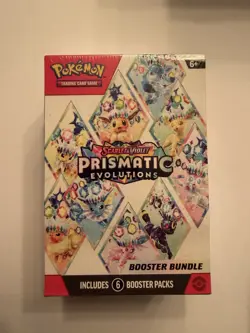 Pokemon TCG Scarlet & Violet Prismatic Evolutions Booster Bundle 6 Packs - Image 1