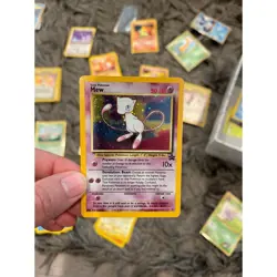 2000 Pokemon Black Star Mew #9 Holo Promo Pokemon League TCG - Image 1