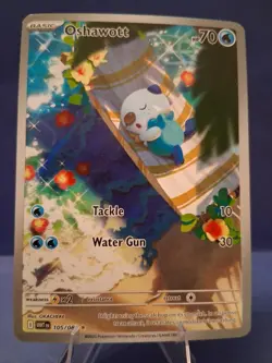 Pokemon White Flare TCG - Oshawott #105/086 - Illustration Rare Water Holo - Image 1