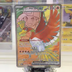 Pokemon SV10: Destined Rivals 209/182 Ethan's Ho-Oh ex Illustration Rare Full AR - Image 1