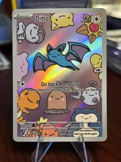 After Skool Hobby Ditto Zubat 19 Series 2 Holo Pokemon Fan Art Genetic Mystery - Image 1