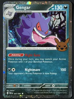 Gengar (Cosmos Holo) 057/091 Holo Trick or Trade BOOster 2024 Pokemon NM - Image 2
