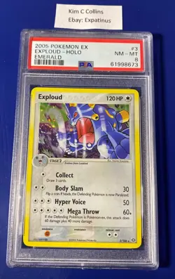 Pokemon 2005 Emerald Exploud Holo #3 PSA 8 NM-MT - Image 1