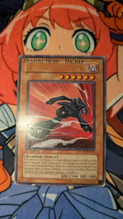 YuGiOh! MISPRINT Name Shift | Destiny HERO - Dasher Rare POTD-EN017 - Image 1