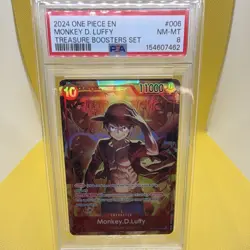 One Piece CCG Monkey.D.Luffy ST10-006 Foil Namco PSA 8 English - Image 1