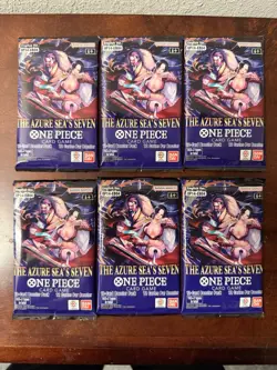 6 One Piece The Azure Sea’s Seven Booster Packs OP14-EB04 English Ship Next Day - Image 1