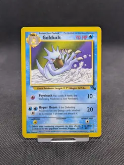 Golduck 35/62 Fossil Uncommon Pokemon Card WOTC Played - Image 1