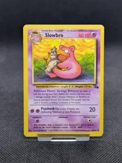 Slowbro 43/62 Fossil Uncommon Pokemon Card WOTC Played - Image 1