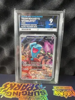 ACE 9 Team Rocket's Wobbuffet SVP203 Pokemon Center Stamped Promo Card - Image 1