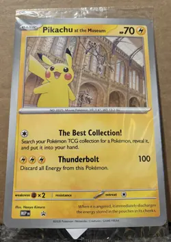 Pokemon TCG: Pikachu At The Museum Jumbo Promo Card new and sealed - Image 1