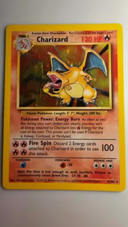 Charizard 4/102 Base Set Holo – LP – Original WOTC 1999 Pokemon Card - Image 1