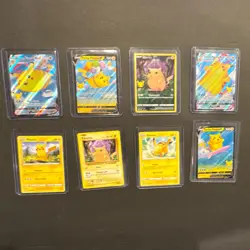Pokemon Pikachu Collection Lot of 8 Cards Celebrations (5) Plus Three Base Set - Image 1