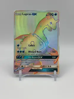 Pokemon TCG Lapras GX Holo Secret Rare Card Sun & Moon Base Set - Image 1