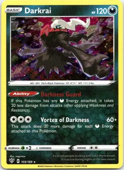DARKRAI 105/189 COSMOS HOLO PROMO MISCELLANEOUS CARDS & PRODUCTS POKEMON LP - Image 1