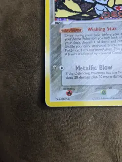 Pokemon Jirachi EX Holo Rare Basic Card 60 HP 9/107 Deoxys 2005 English - Image 2