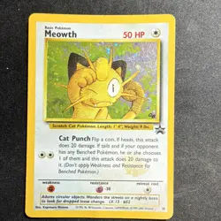 Pokemon Meowth Holo Promo 50HP Wotc Promo 10/53 English Card 2000 - Image 1