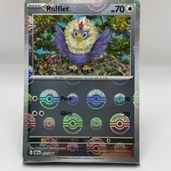 Rufflet 077/086 MASTER BALL PATTERN HOLO Black Bolt Pokemon English Sv Foil - Image 1