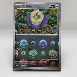 Rufflet 077/086 MASTER BALL PATTERN HOLO Black Bolt Pokemon English Sv Foil - Image 2