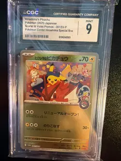 CGC 9 Hiroshima's Pikachu 261/sv-p Japanese Special Pokemon Center box Promo psa - Image 1
