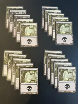 Raoul Vitale Artist Series MTG Land Lot 20x Swamp Basic Lands (MP-LP) - Image 1