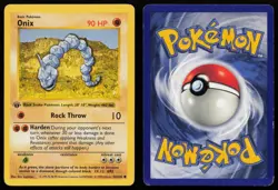 Onix 56/102 1st Edition Common Base Set Shadowless Pokemon English MP - Image 3