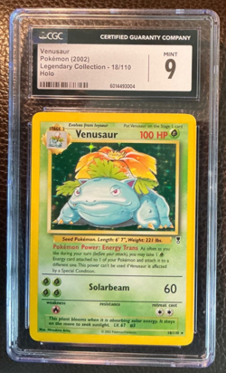 Venusaur 18/110 Holo Rare 2002 Pokemon Legendary Collection WOTC CGC 9 Mint - Image 1