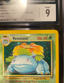 Venusaur 18/110 Holo Rare 2002 Pokemon Legendary Collection WOTC CGC 9 Mint - Image 2