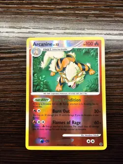 Pokemon TCG Arcanine 1/111 Rising Rivals Reverse MP And Arcanine 1/123 HGSS - Image 1