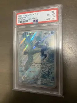 Articuno 2025 Pokemon JTG EN Illustration Rare 161/159 PSA 10 GEM MINT - Image 1