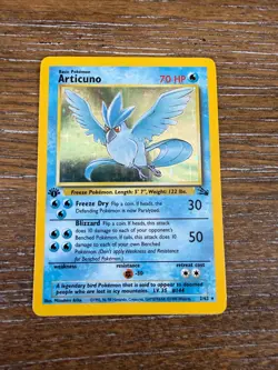Articuno 2/62 Fossil Holo Vintage Pokemon Rare 1st Generation - Image 1