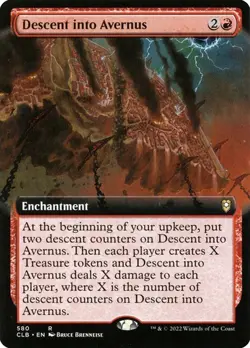 NM Extended Art Descent into Avernus, MTG, Baldur's Gate, Magic, 580 - Image 1