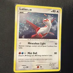 Latias - 3/17 - Pokemon Pop Series 7 Holo Card - HOLO SWIRL - LP - Image 1