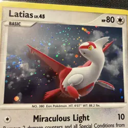 Latias - 3/17 - Pokemon Pop Series 7 Holo Card - HOLO SWIRL - LP - Image 3