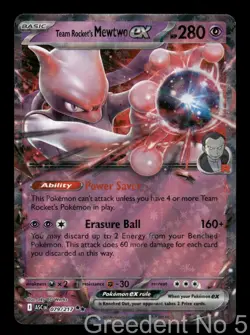 Team Rocket's Mewtwo ex 079/217 Double Rare Ascended Heroes Pokemon LP - Image 1