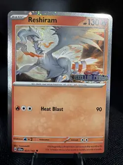 Pokemon: Reshiram 022/142 Stellar Crown Stamped Cosmos Holo Promo - Image 1